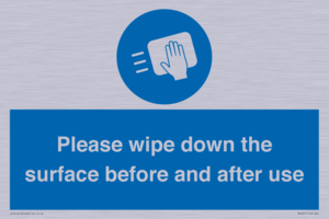 Please wipe down the surface before and after use